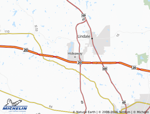 Mapa MICHELIN Hideaway - ViaMichelin