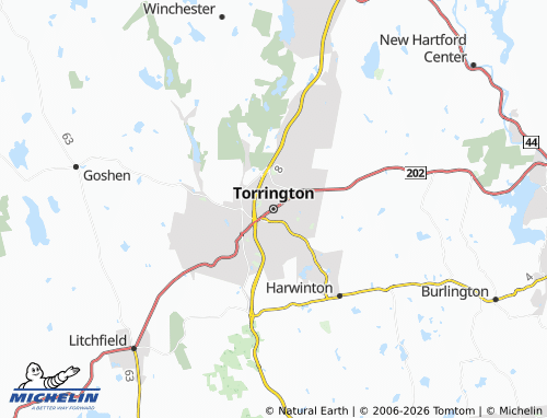 Mappa MICHELIN Torrington - ViaMichelin