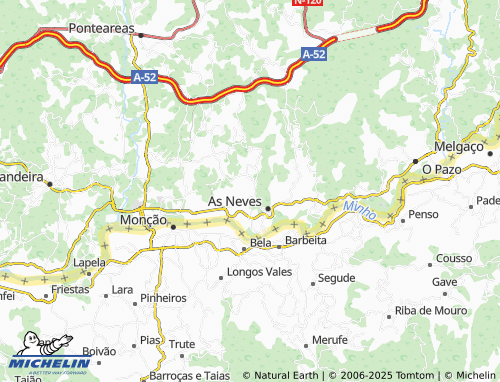 MICHELIN Tortoreos (Santiago) map - ViaMichelin