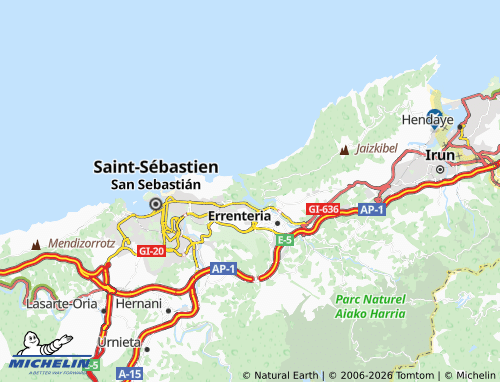 MICHELIN Pasai Donibane map - ViaMichelin