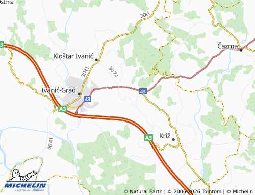 MICHELIN Derežani map - ViaMichelin