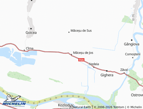 MICHELIN Măceșu de Jos map - ViaMichelin