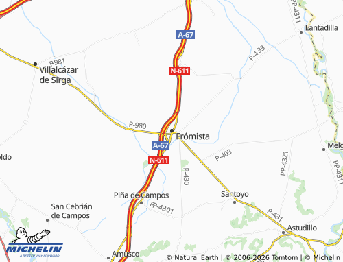 MICHELIN Frómista map - ViaMichelin