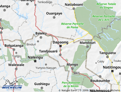 MICHELIN Savanes map - ViaMichelin