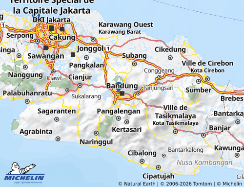 MICHELIN West Java map - ViaMichelin