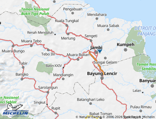 Mappa MICHELIN Batang Hari - ViaMichelin