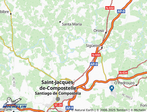 MICHELIN Verdía (Santa Mariña) map - ViaMichelin
