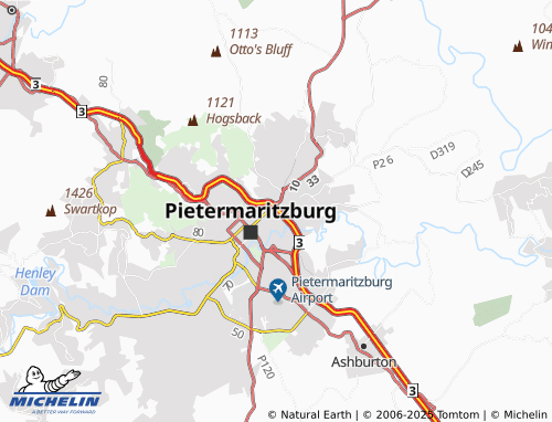 MICHELIN Pietermaritzburg North map - ViaMichelin