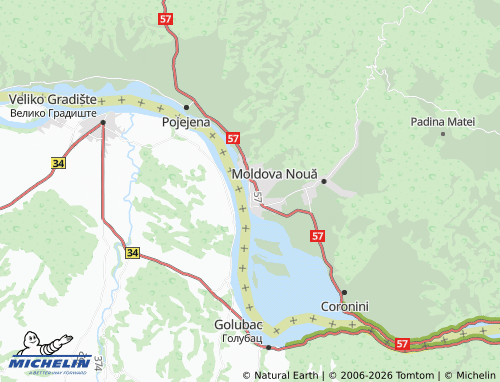 MICHELIN Moldova Veche map - ViaMichelin
