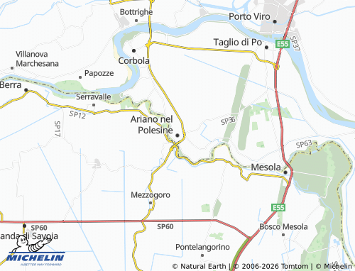 MICHELIN Ariano nel Polesine map - ViaMichelin