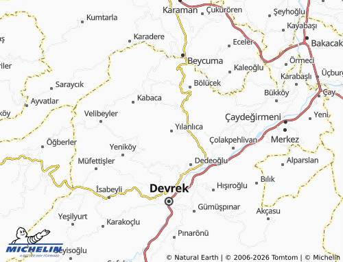 MICHELIN Yılanlıca map - ViaMichelin