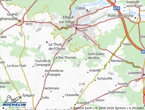 MICHELIN Saint-Germain-de-Pasquier map - ViaMichelin