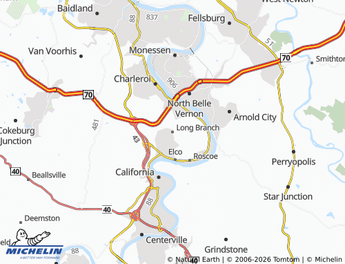 Mappa MICHELIN Long Branch - ViaMichelin