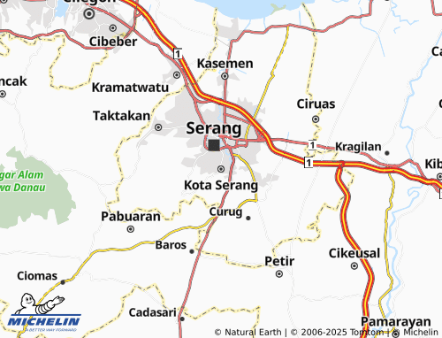Mapa MICHELIN Kota Serang - ViaMichelin