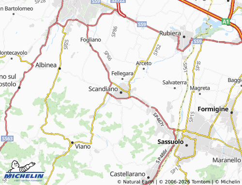MICHELIN-Landkarte Scandiano - ViaMichelin