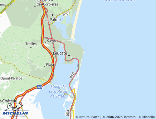 Mappa MICHELIN Leucate Plage - ViaMichelin