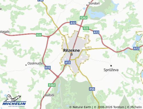 Kaart MICHELIN Rēzekne - ViaMichelin