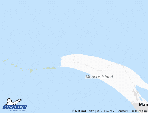 Mapa MICHELIN Thalaimannar Pier West - ViaMichelin