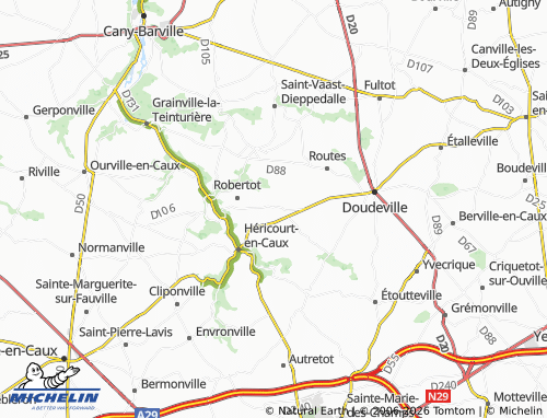MICHELIN Carville-Pot-de-Fer map - ViaMichelin
