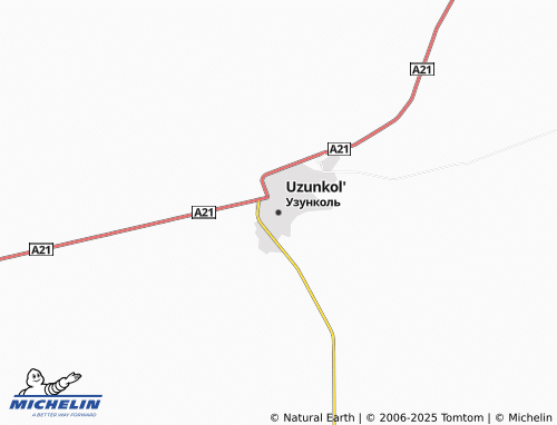 MICHELIN Uzunkol' map - ViaMichelin