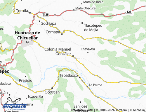 Mapa MICHELIN Colonia Manuel González - ViaMichelin