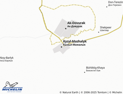 MICHELIN-Landkarte Kyzyl-Mazhalyk - ViaMichelin