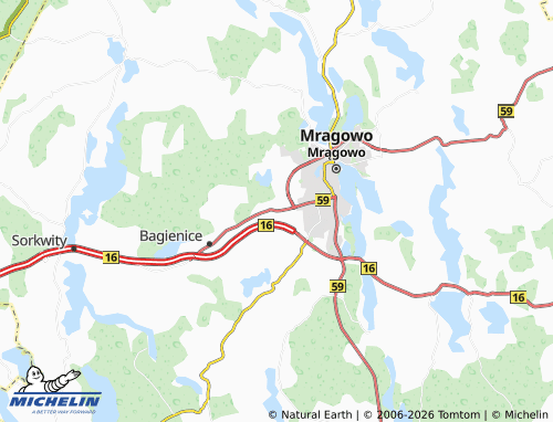MICHELIN Marcinkowo map - ViaMichelin