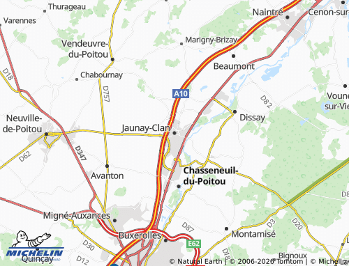 Mapa MICHELIN Jaunay-Clan - ViaMichelin