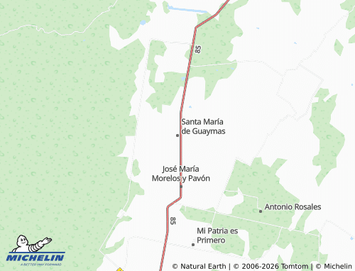 MICHELIN Santa María de Guaymas map - ViaMichelin