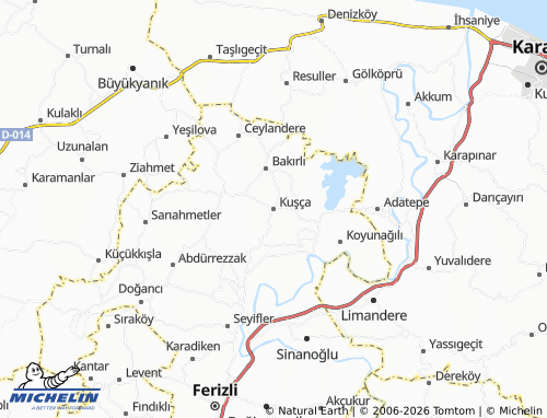 Kaart MICHELIN Kuşça - ViaMichelin