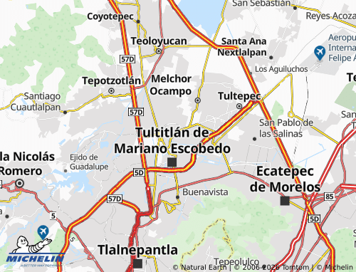 MICHELIN Villas de Cuautitlán map - ViaMichelin