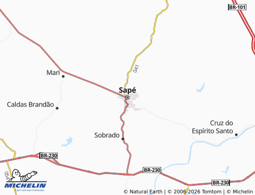 MICHELIN Sapé map - ViaMichelin