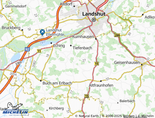 MICHELIN-Landkarte Oberbachham - ViaMichelin
