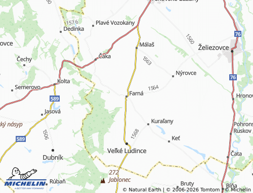 MICHELIN Farná map - ViaMichelin