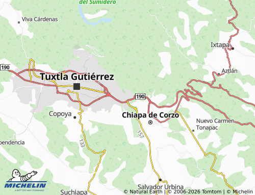Mapa MICHELIN Plan Chiapas - ViaMichelin