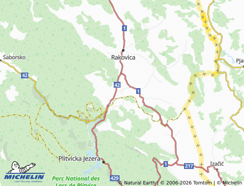 Mapa MICHELIN Čatrnja - ViaMichelin