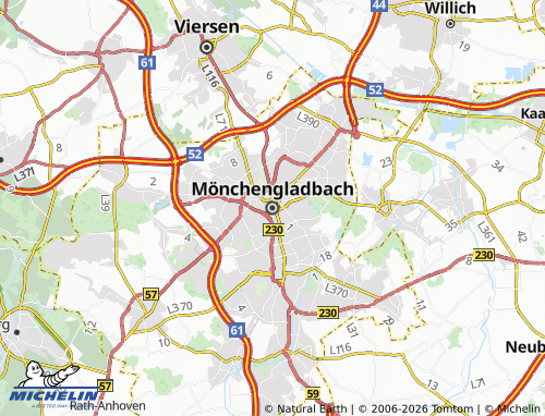 MICHELIN-Landkarte Mönchengladbach - ViaMichelin