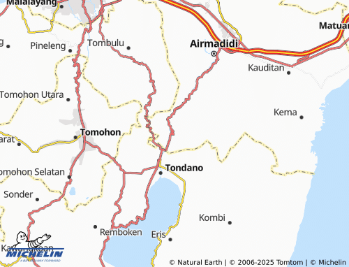 MICHELIN Tondano Utara map - ViaMichelin