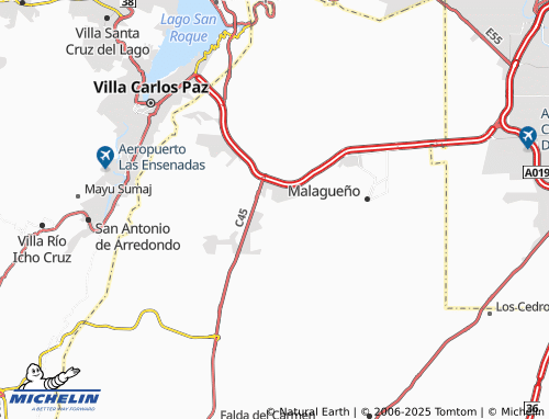 MICHELIN Villa Sierra de Oro-Causana map - ViaMichelin