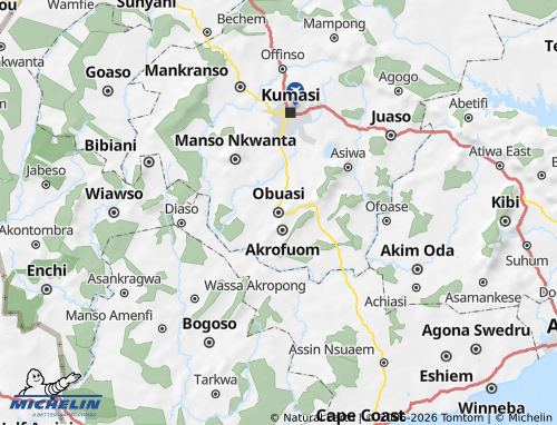 Mapa MICHELIN Adansi North - ViaMichelin