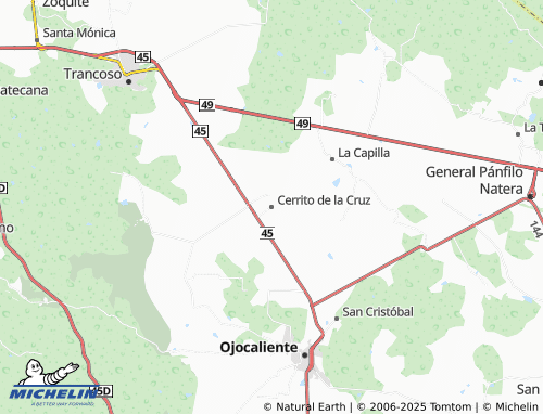 MICHELIN Cerrito de la Cruz map - ViaMichelin