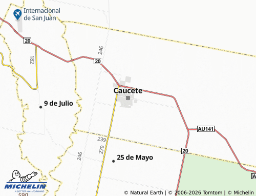 Mappa MICHELIN Caucete - ViaMichelin