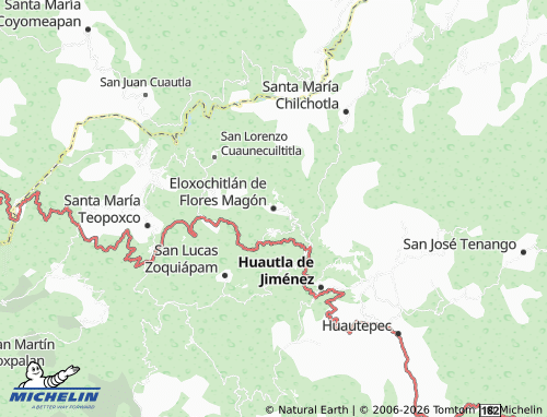 Mapa MICHELIN Eloxochitlán de Flores Magón - ViaMichelin