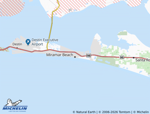 Mapa MICHELIN Miramar Beach - ViaMichelin