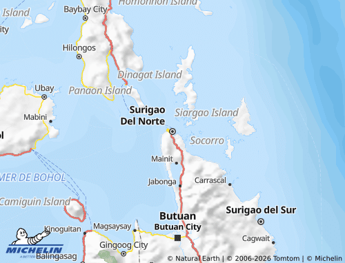 MICHELIN Surigao Del Norte map - ViaMichelin