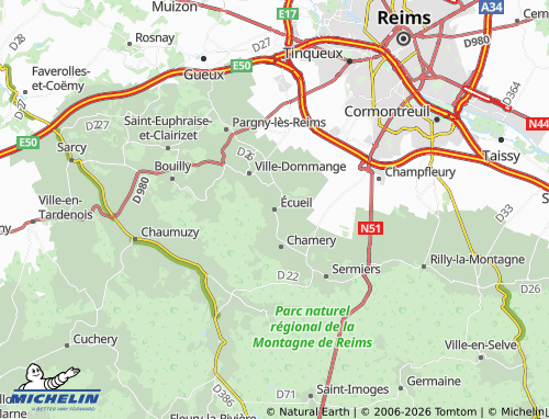Mapa MICHELIN Écueil - ViaMichelin