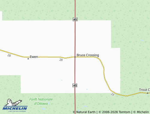 Carte MICHELIN Bruce Crossing - ViaMichelin