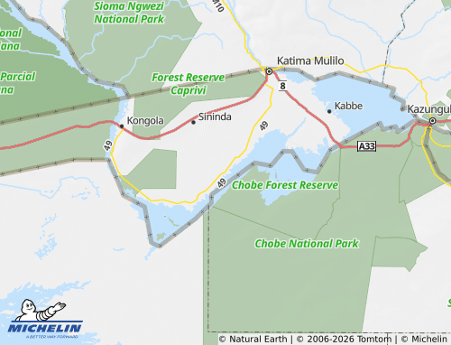 MICHELIN Linyanti map - ViaMichelin