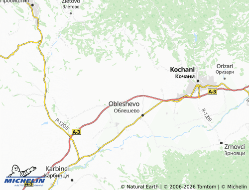 Kaart MICHELIN Spanchevo - ViaMichelin