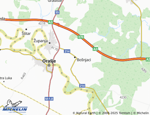 MICHELIN Bošnjaci map - ViaMichelin